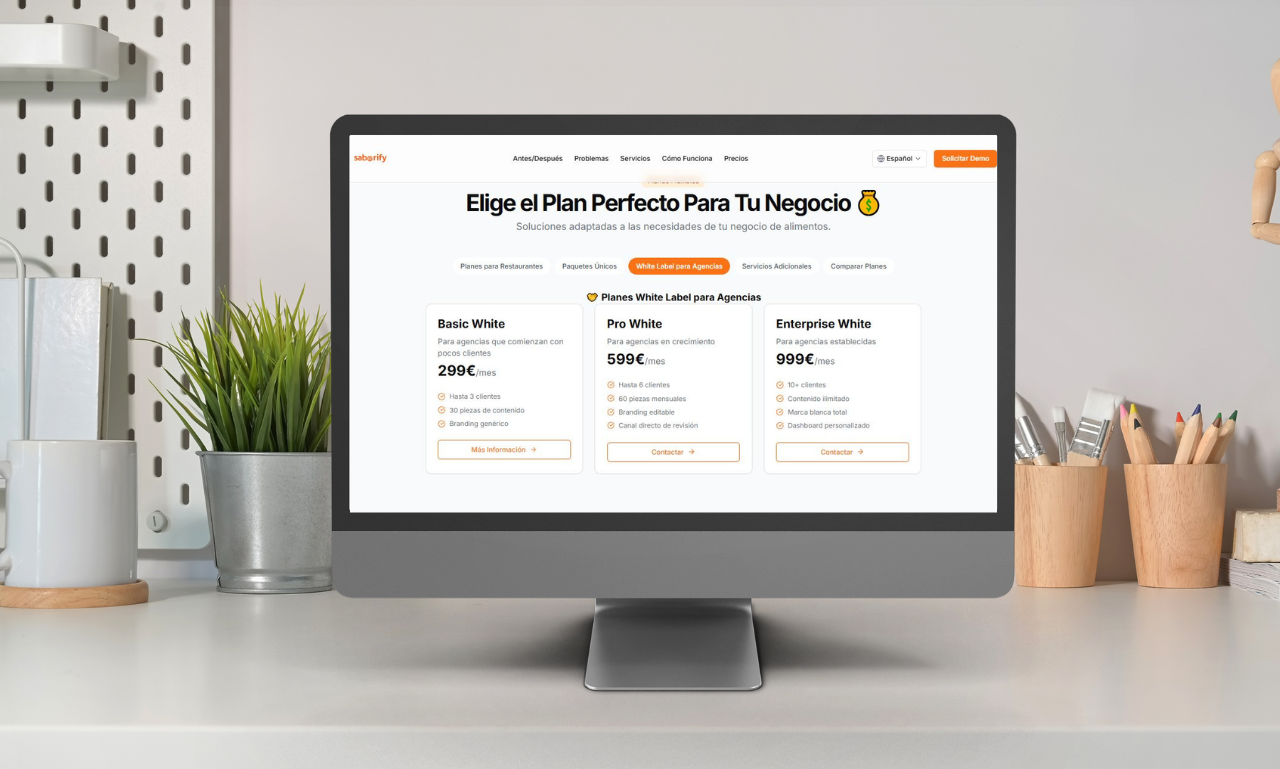 Saborify Website - Planes de Precios